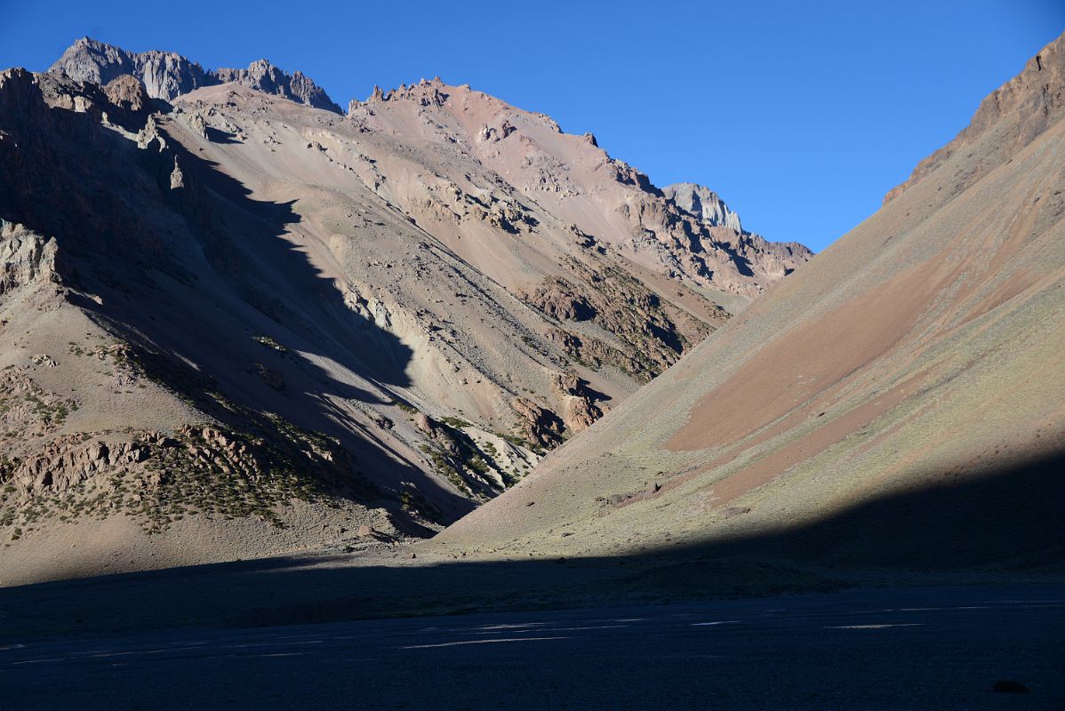 01 After Crossing The Semi Frozen Vacas River Barefoot The Trail From Casa de Piedra To Plaza Argentina Base Camp Turns West Up The Relinchos Valley